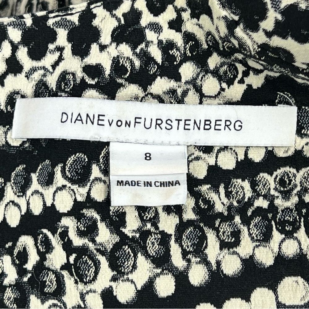 Diane Von Furstenberg Pentra Jacquard Fitted Stretch Sleeveless Sheath Dress 8 - Picture 11 of 12